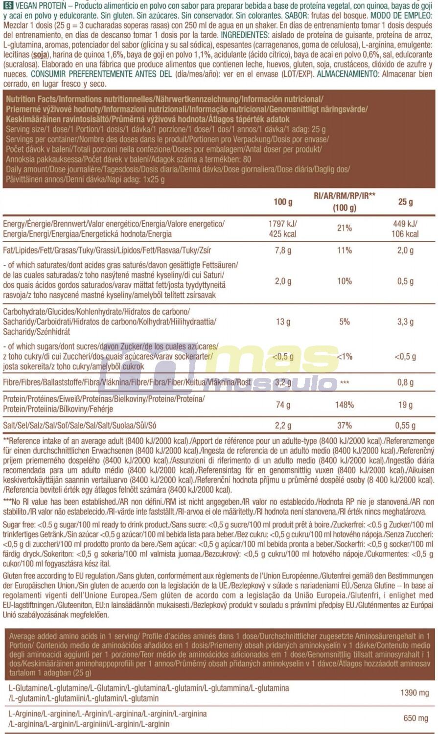 Erwteneiwit - Vegan Protein (2000g) - Bosvruchten 5/5
