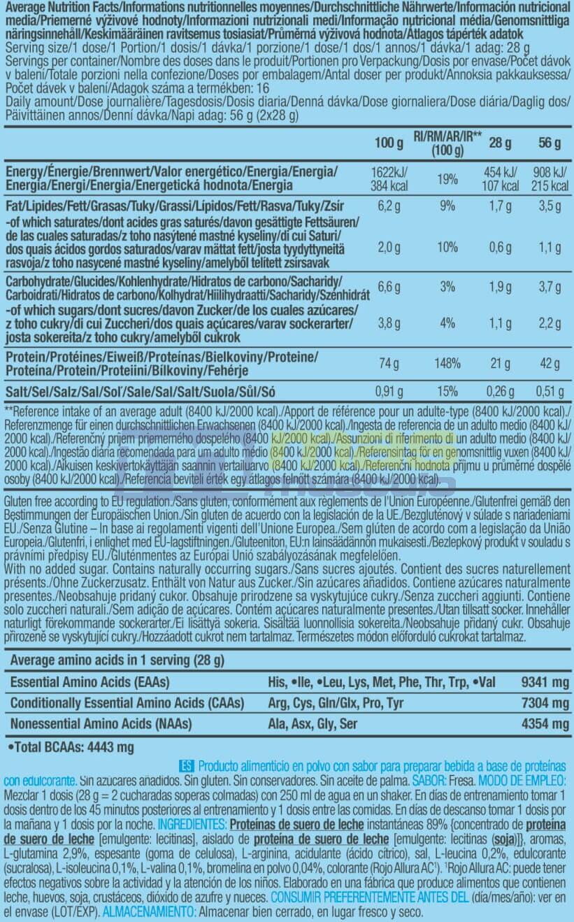 Wei-eiwit - 100% Pure Wei (454g) - Aardbei 5/5