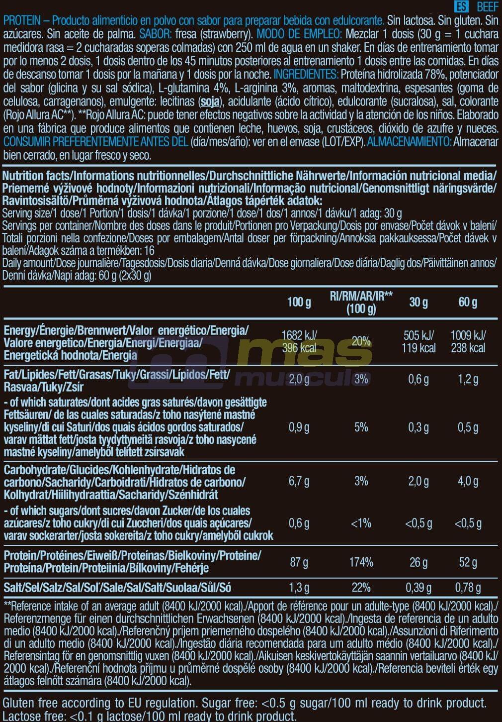 Protéine de boeuf - Beef Protein - Fraise 4/4