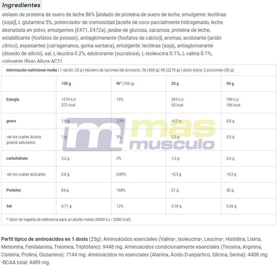 Isolato di siero di latte - Iso Whey Zero - Fragola 5/5