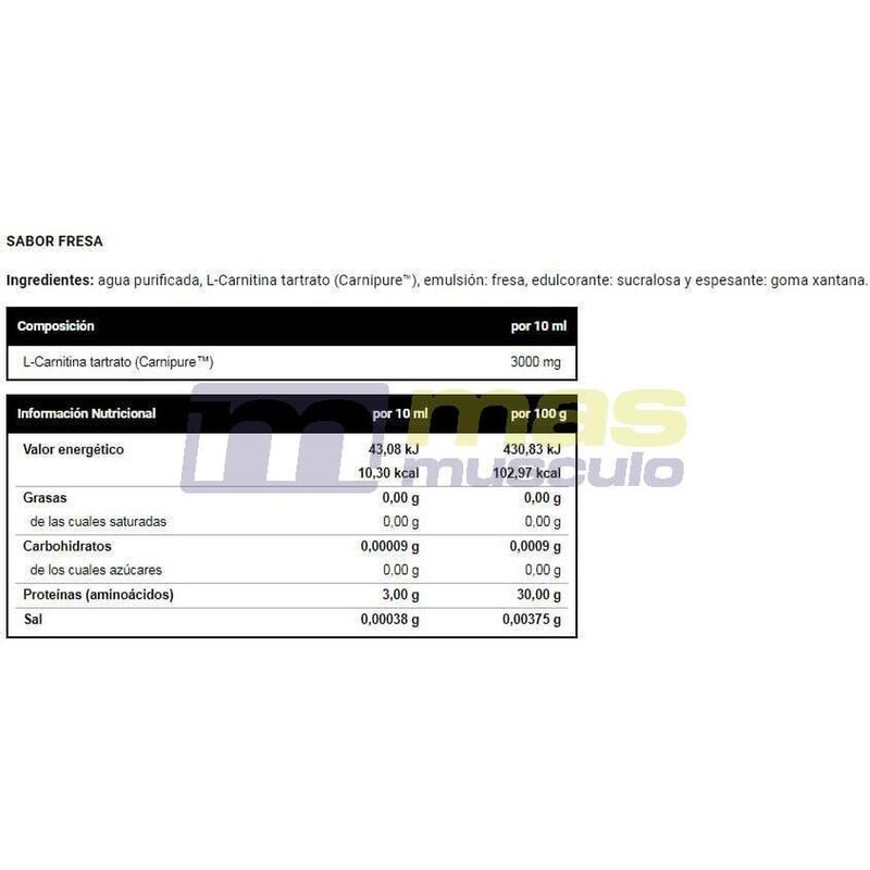 VitOBest L-Carnitina 3000 mg 20 viales x 10 ml