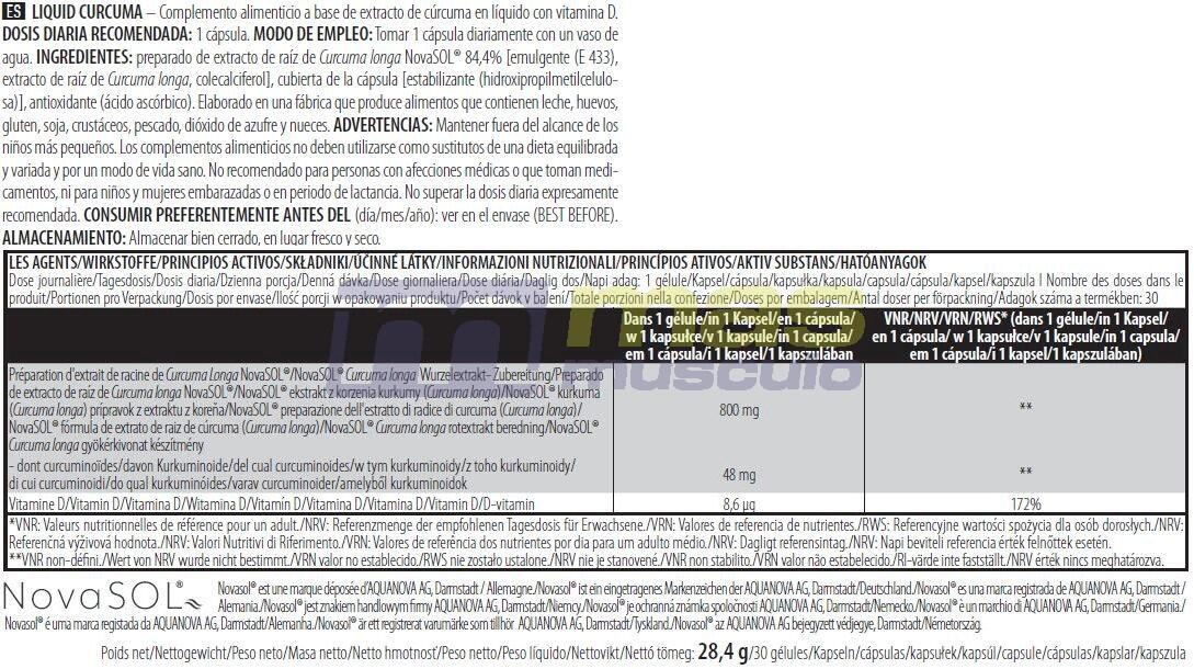 Curcuma liquida - 30 Capsule Biotech USA 3/3