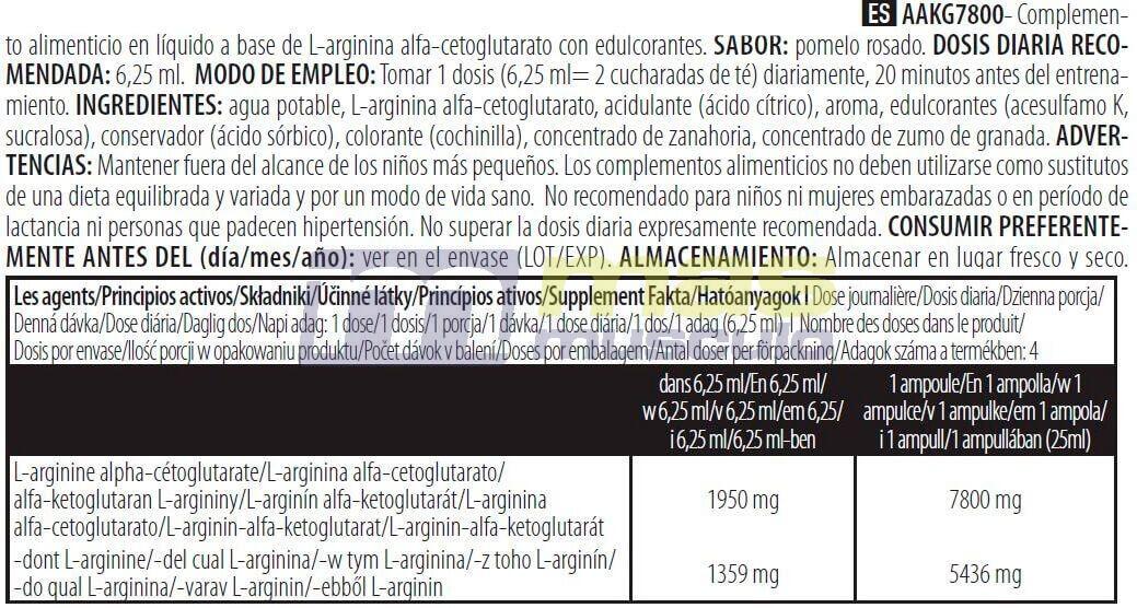 L-Arginine - AAKG 7800 - Pamplemousse Rose Pack de 20 5/5