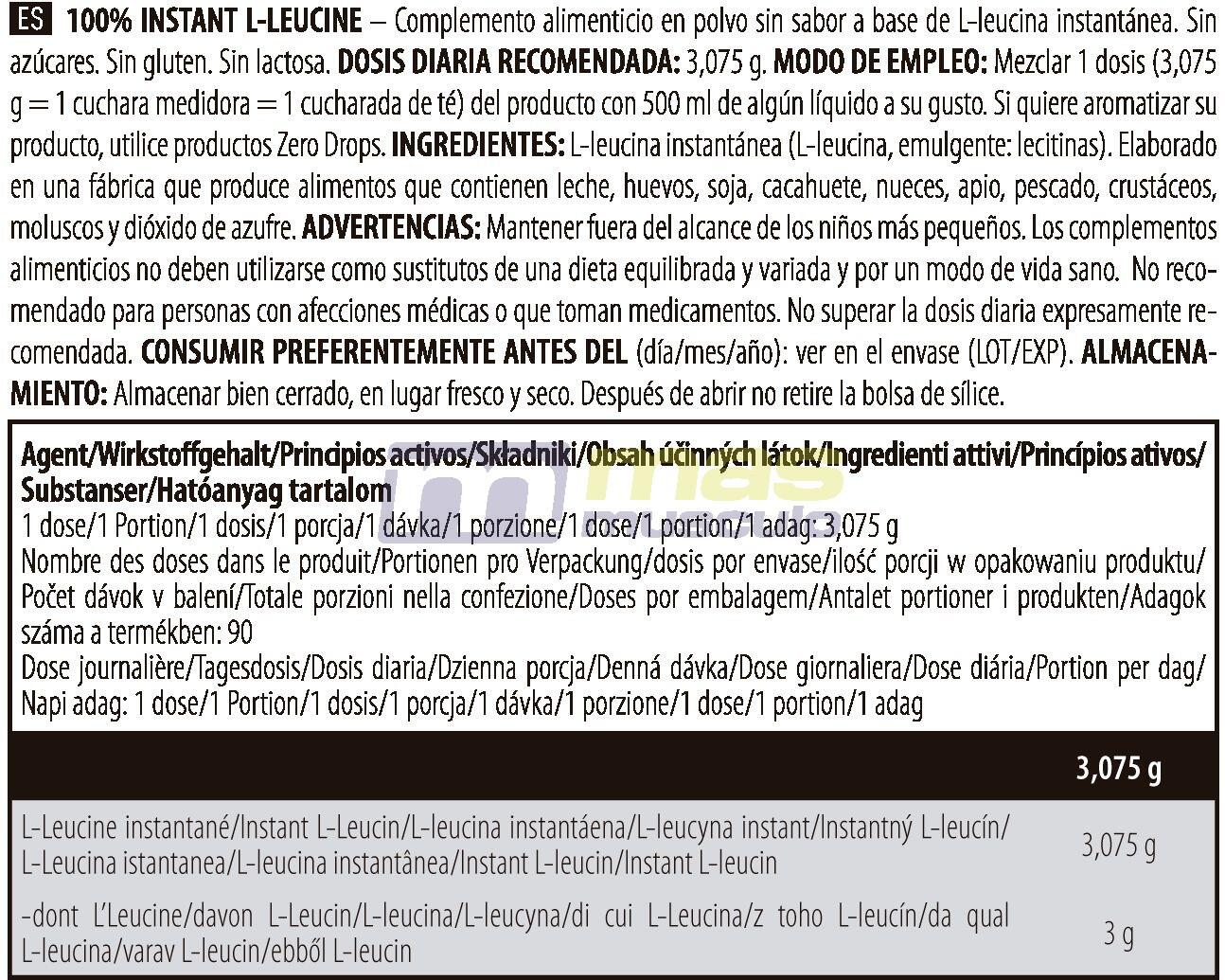 L-Leucine - 100% Instant L-Leucine - Saveur neutre 277g 5/5