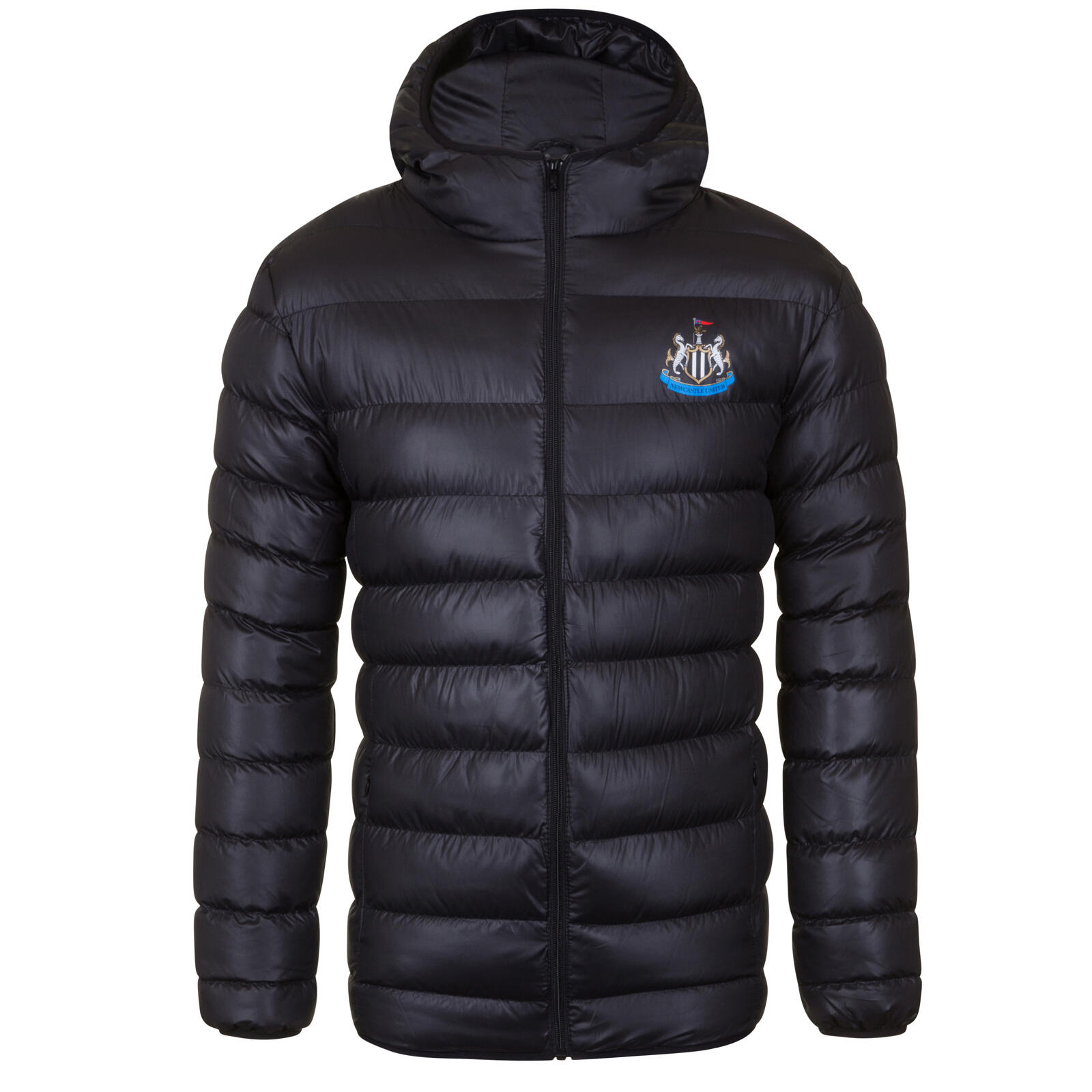 Newcastle United Mens Jacket Hooded Winter Quilted OFFICIAL Football Gift 1/7