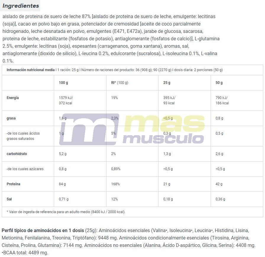 Whey Isolate |  Whey Isolate | ISO WHEY ZERO (908g) | Noisette 4/4