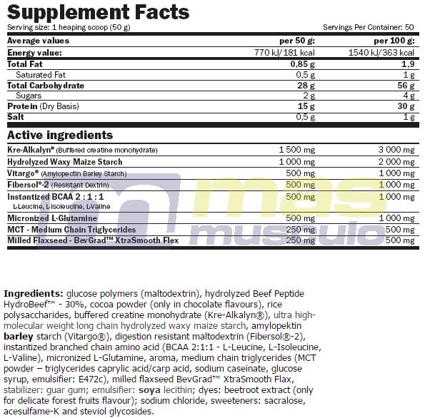 OptiMass Beef – 2,5 kg Schokoladen- und Kokosnuss-Amix Muscle Core 5/5