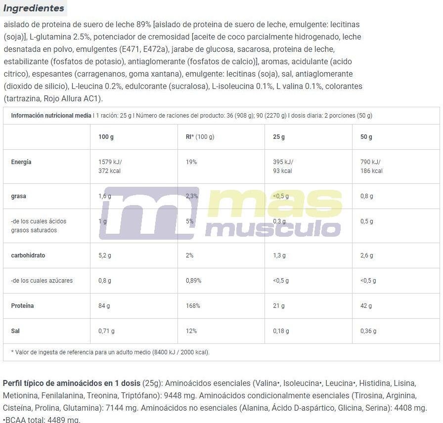Wei-isolaat - Iso Whey Zero (908g) - Ananas Mango 5/5