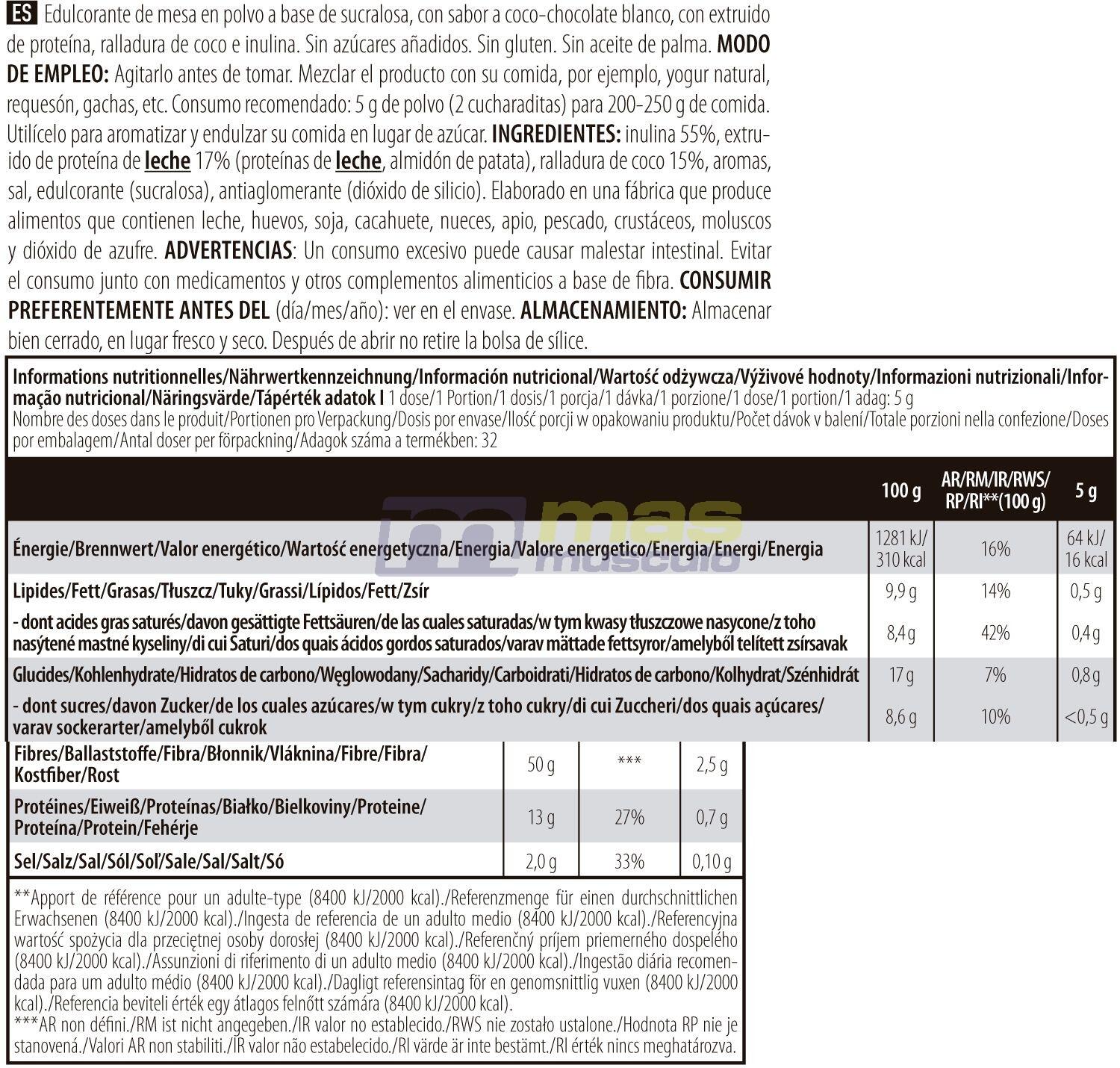 Fit Food Flavour Power 160 Gr Chocolate blanco - Coco - Biotech USA 3/3