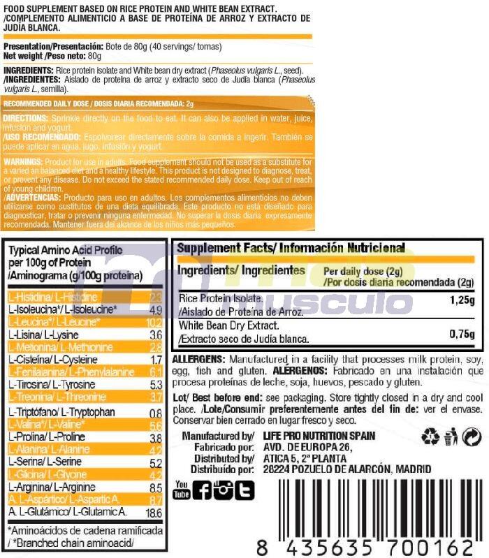 sabores naturales Life Pro Carb Stop 80g 5/5