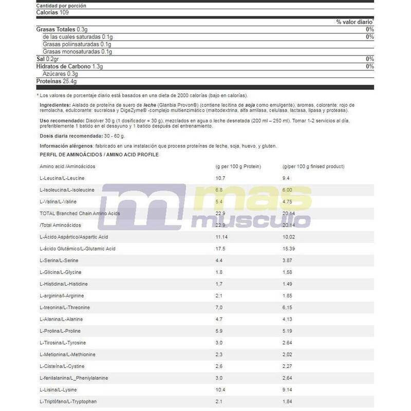 Proteína de suero Life Pro Isolate Zero 1kg