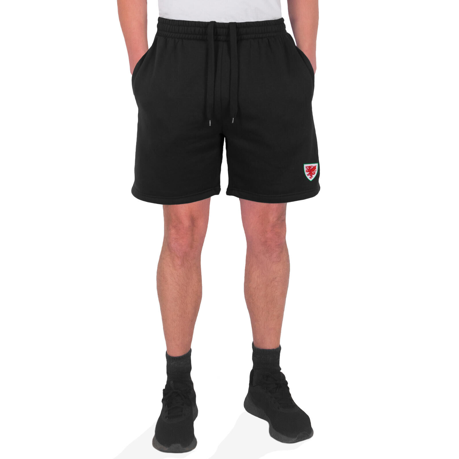 FA WALES Wales Cymru FAW - Shorts Mens Fleece Jogger - OFFICIAL Football Gift