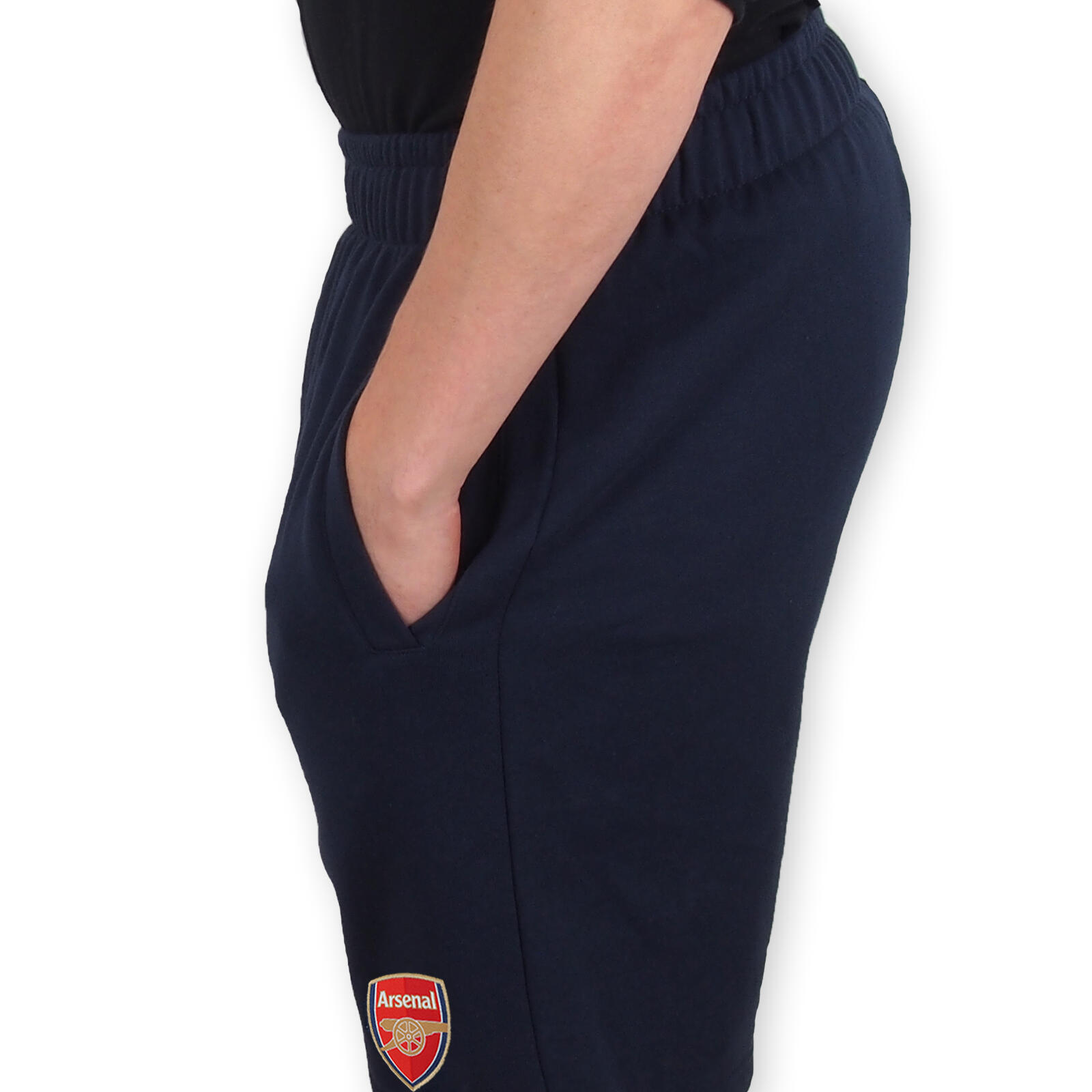 Arsenal FC Mens Shorts Jogger Fleece OFFICIAL Football Gift 3/4