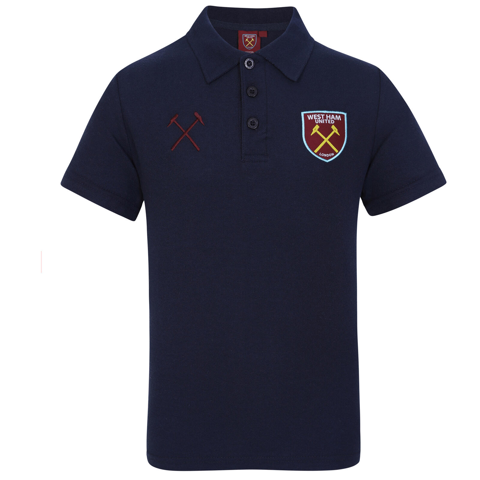 WEST HAM UNITED West Ham United Mens Polo Shirt Crest OFFICIAL Football Gift