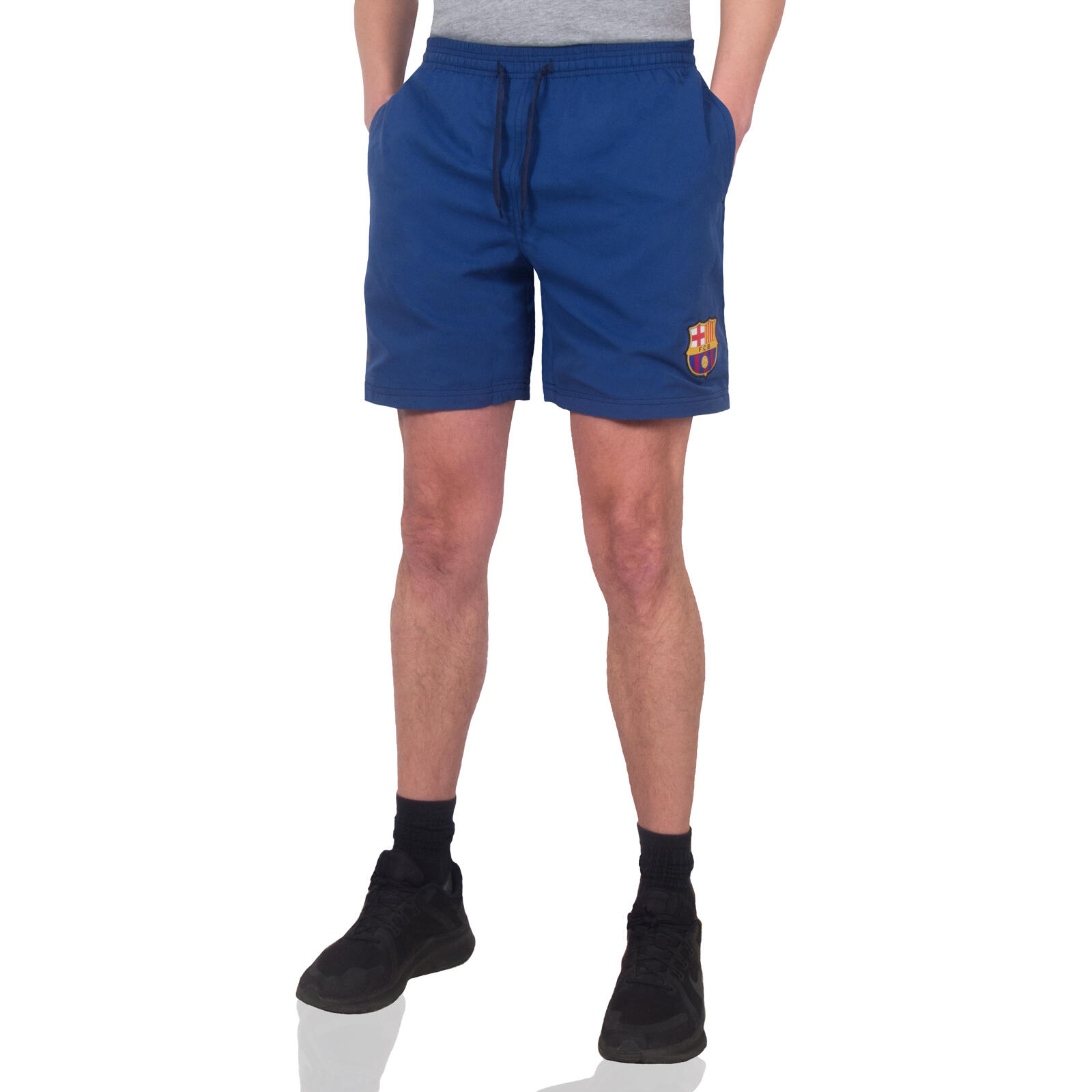 FC Barcelona Official Football Gift Mens Poly Shorts Blue Large 1/7