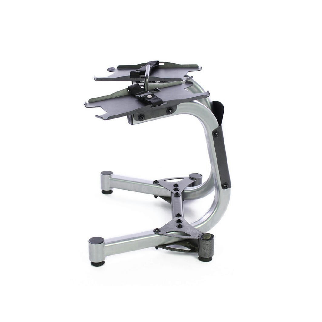 Soporte para Mancuernas Ajustables con Base Estabilizadora Fitness Musculación 3/4