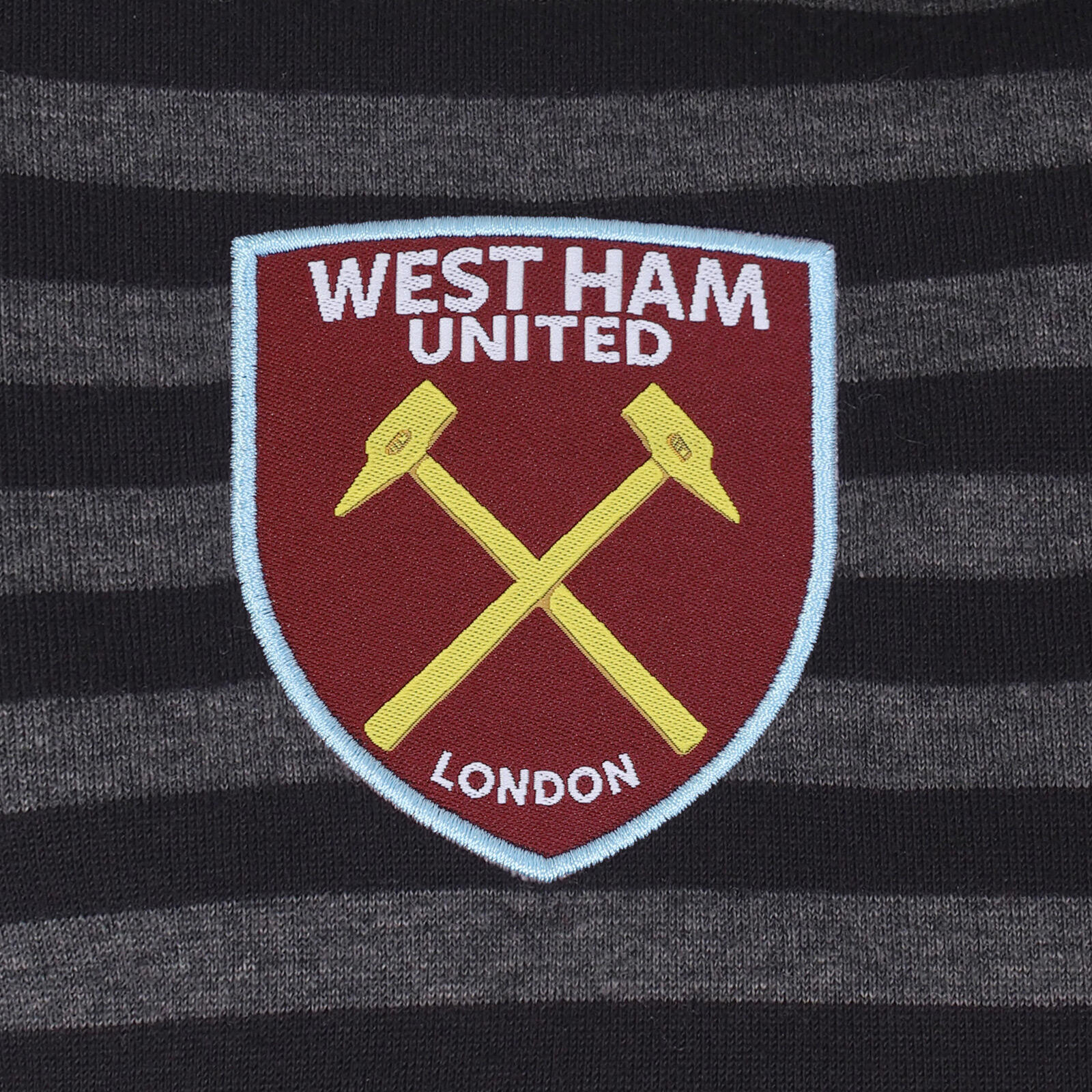 West Ham United Mens Polo Shirt Striped OFFICIAL Football Gift 2/2