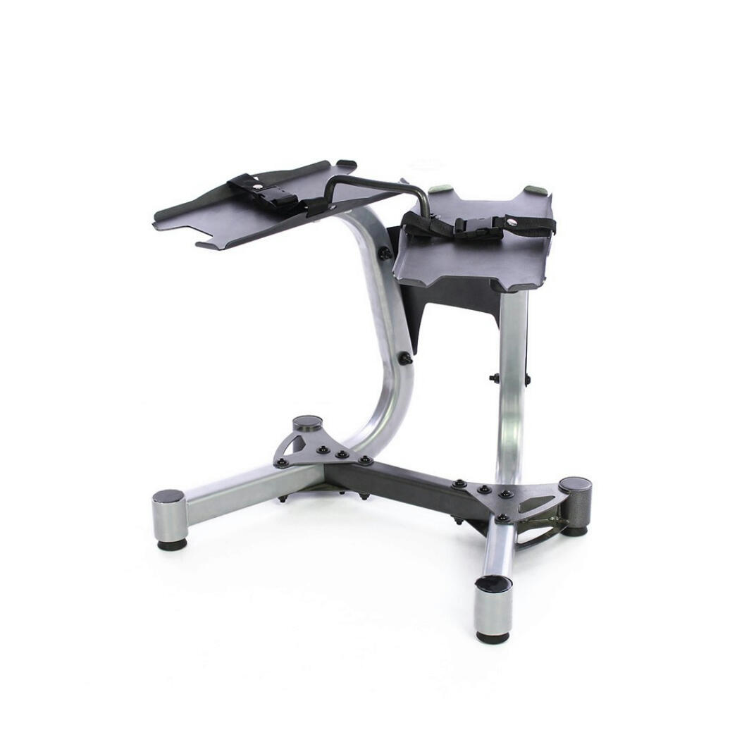 Soporte para Mancuernas Ajustables con Base Estabilizadora Fitness Musculación 2/4