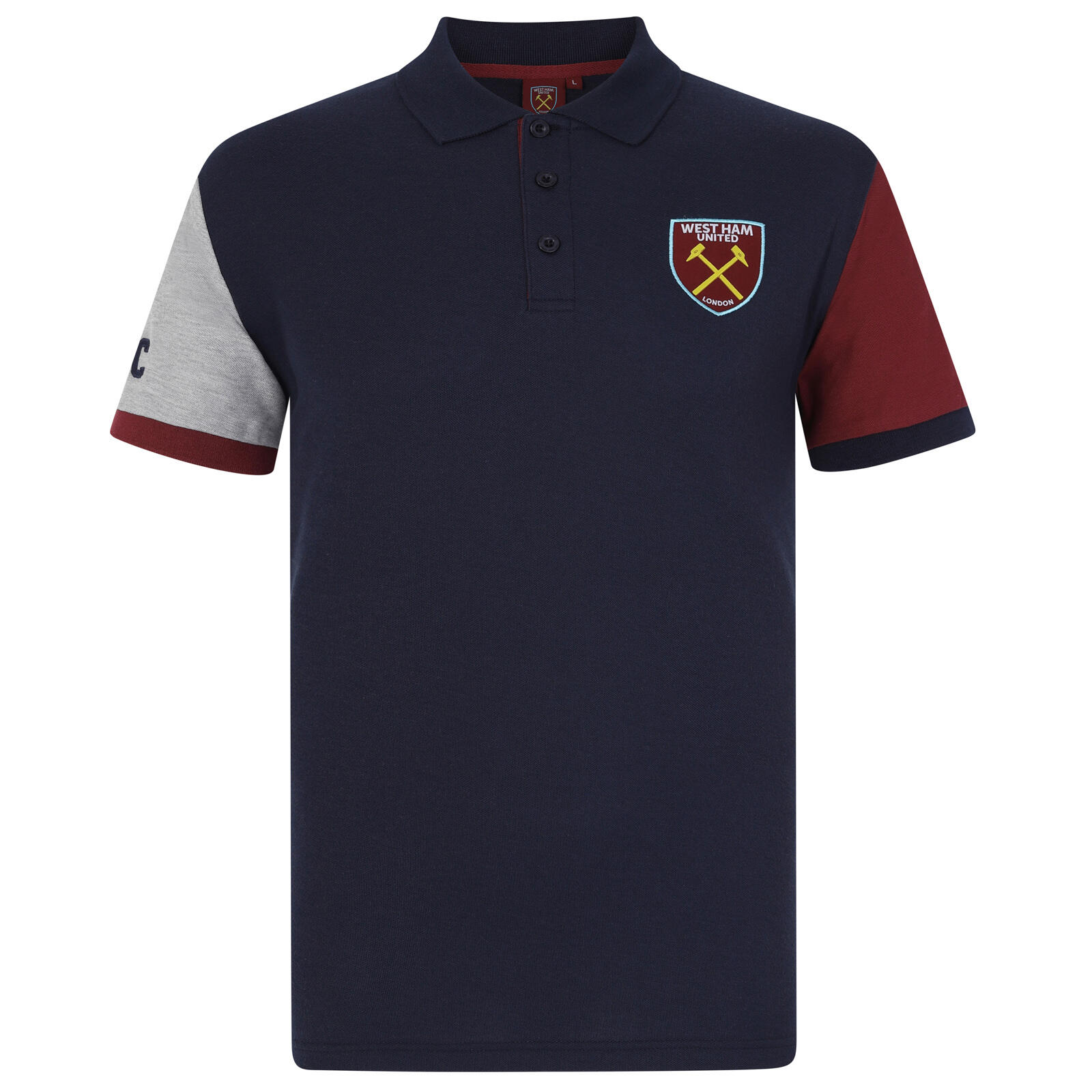 West Ham United Mens Polo Shirt Crest OFFICIAL Football Gift 1/6