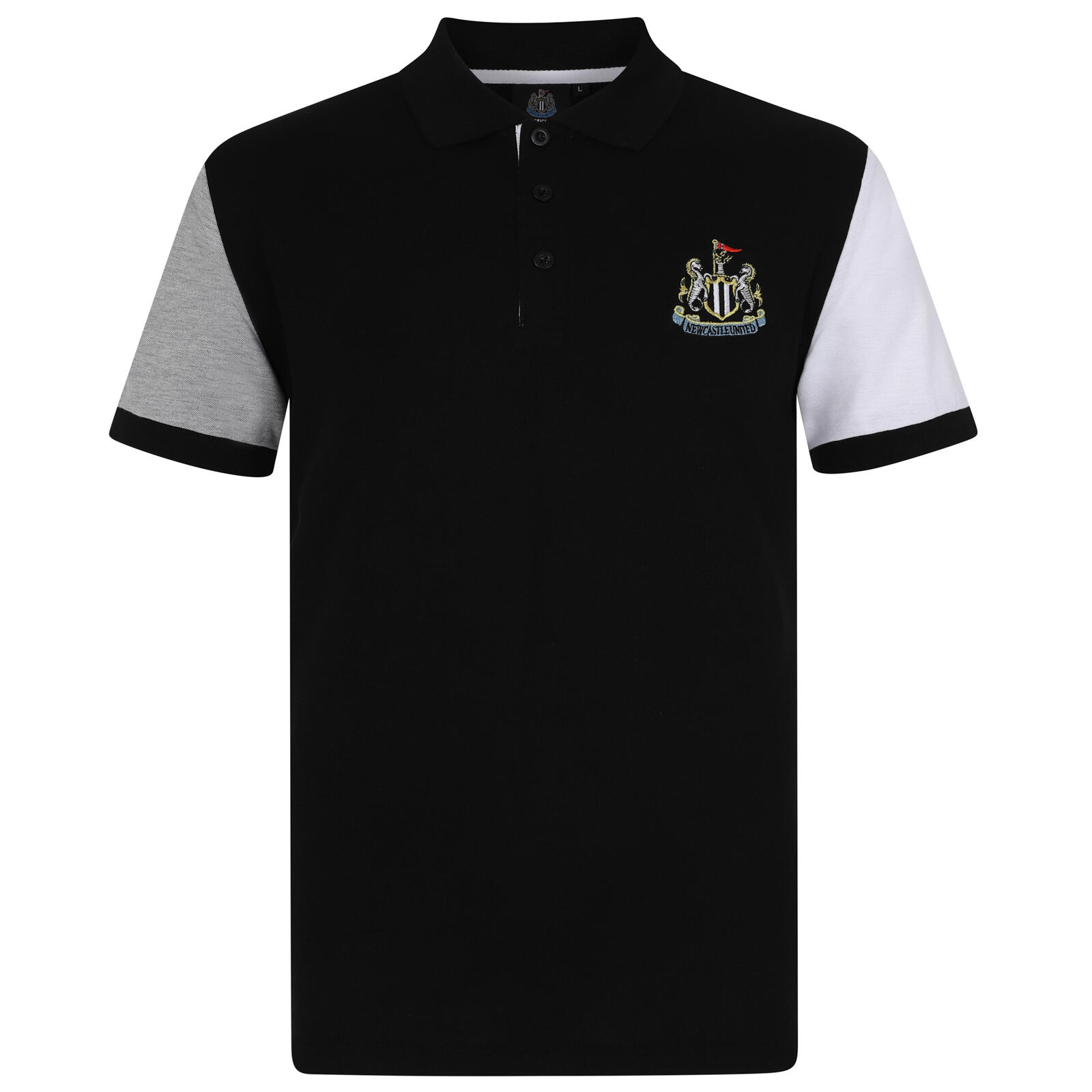 NEWCASTLE UNITED Newcastle United Mens Polo Shirt Crest OFFICIAL Football Gift