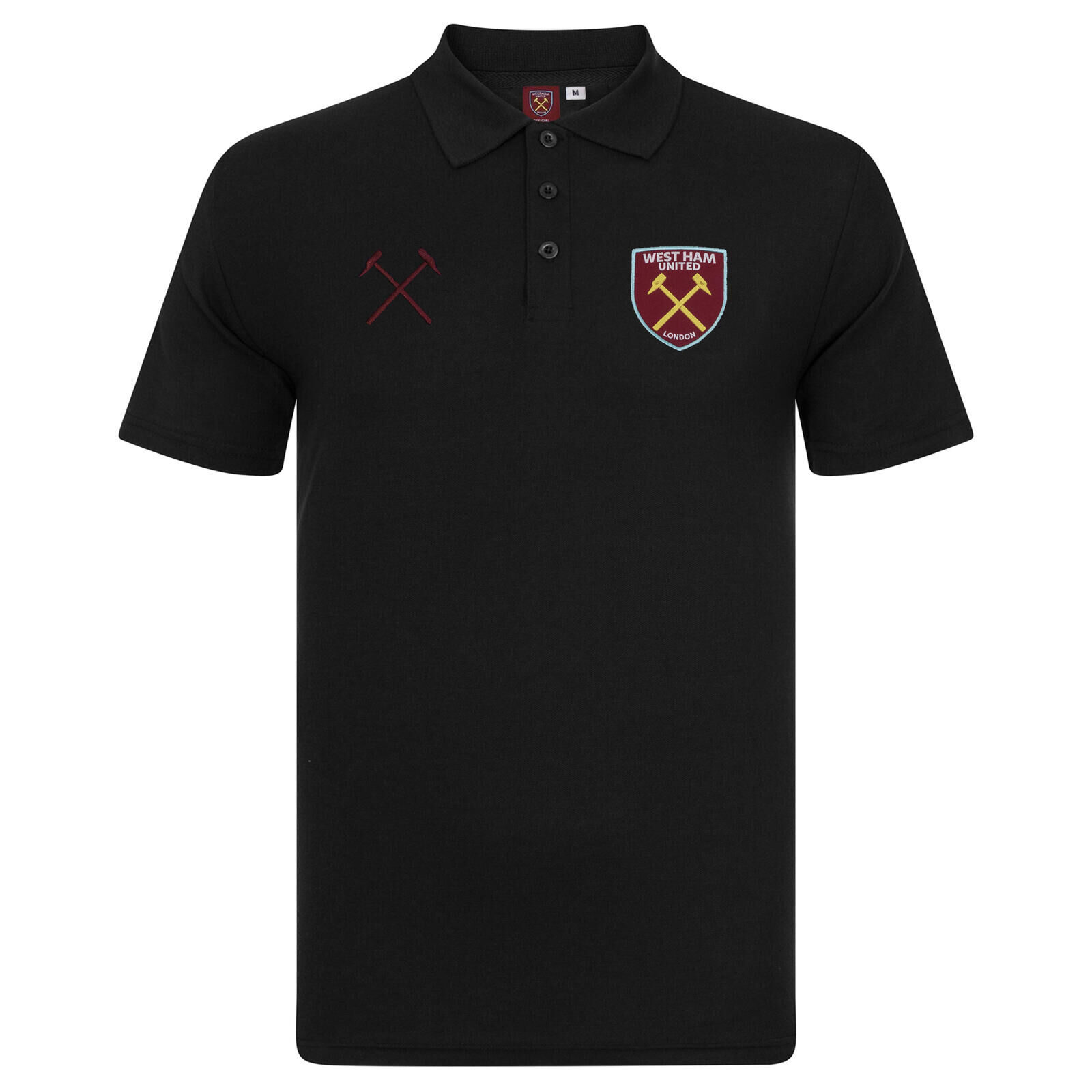 WEST HAM UNITED West Ham United Mens Polo Shirt Crest OFFICIAL Football Gift