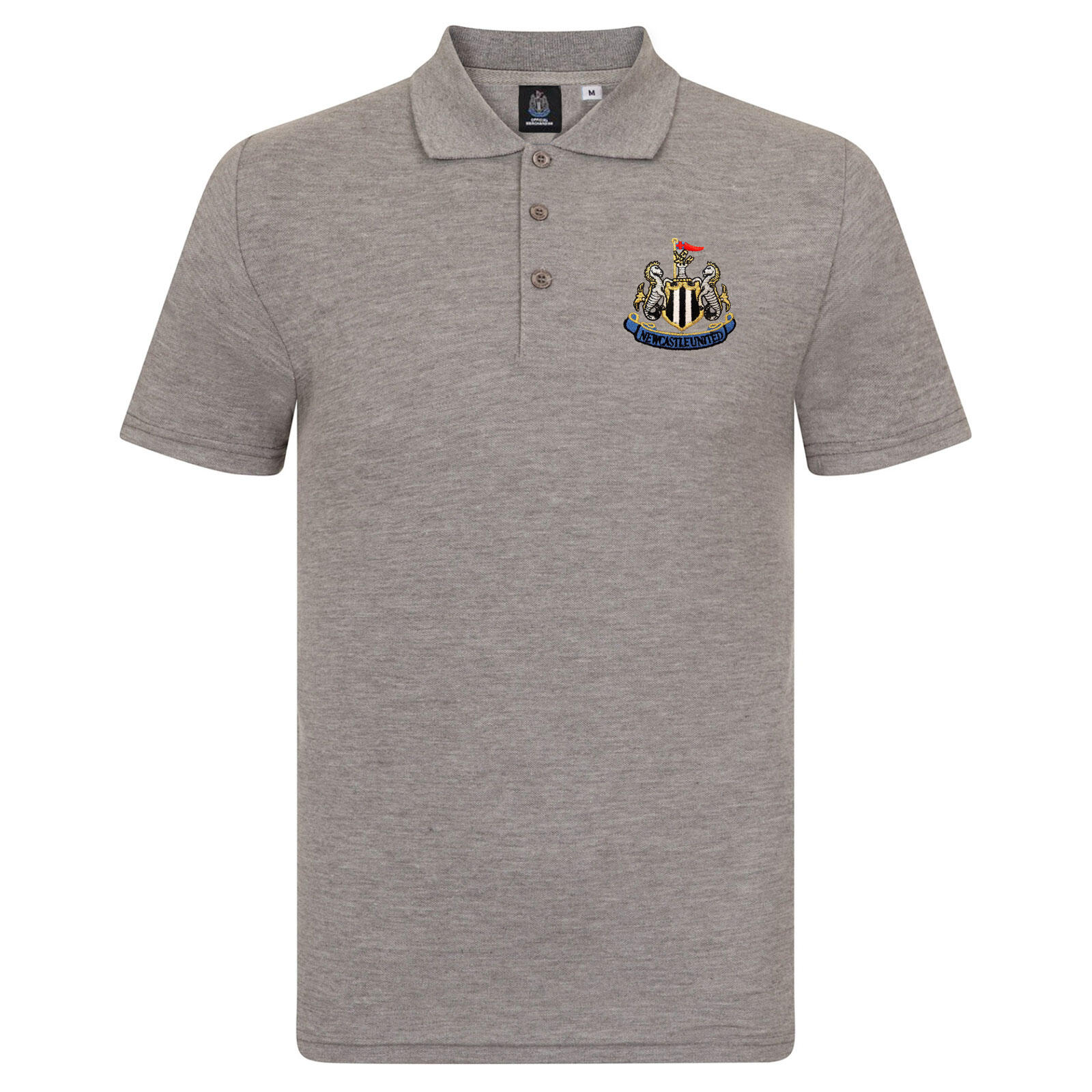 NEWCASTLE UNITED Newcastle United Mens Polo Shirt Crest OFFICIAL Football Gift