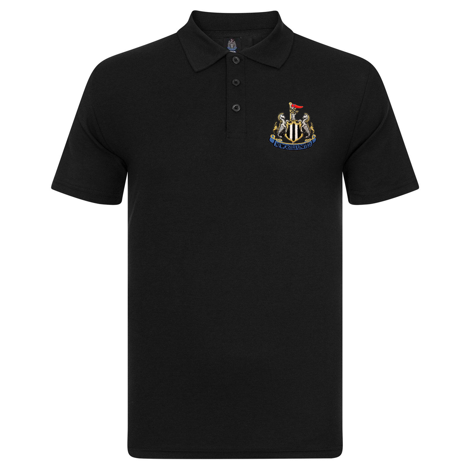 NEWCASTLE UNITED Newcastle United Mens Polo Shirt Crest OFFICIAL Football Gift