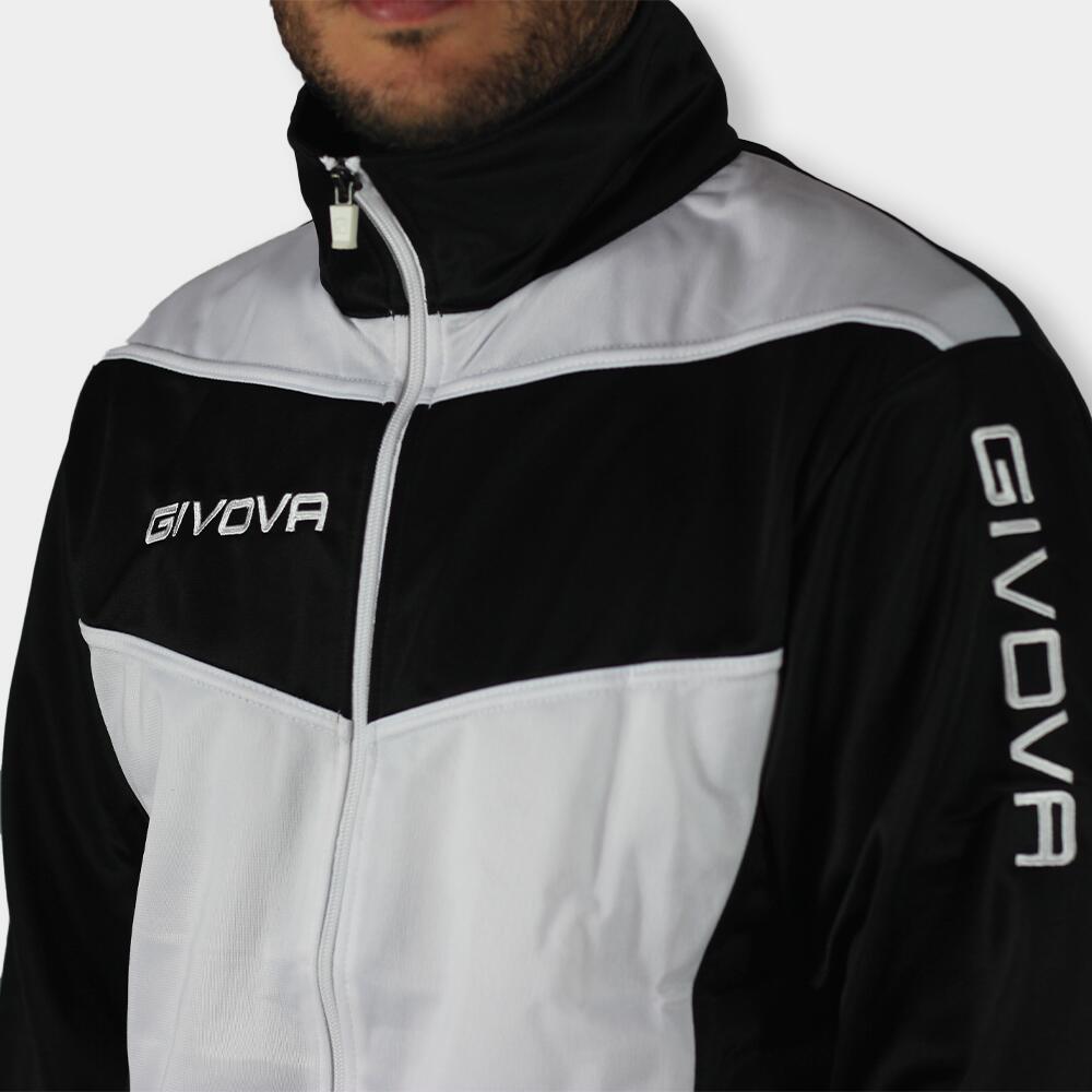 TUTA complete uomo ( acetato-poliestere) givova bianco/nero 4s 4/4