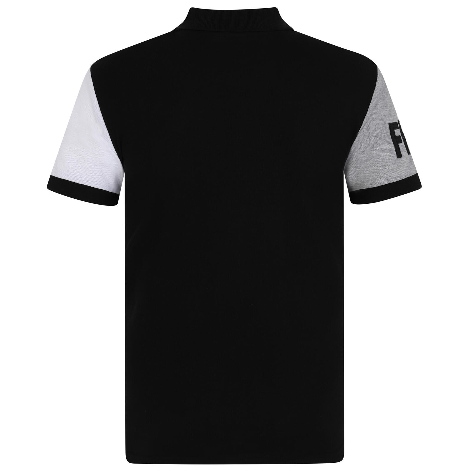 Fulham FC Mens Polo Shirt Contrast Sleeve OFFICIAL Football Gift 2/5