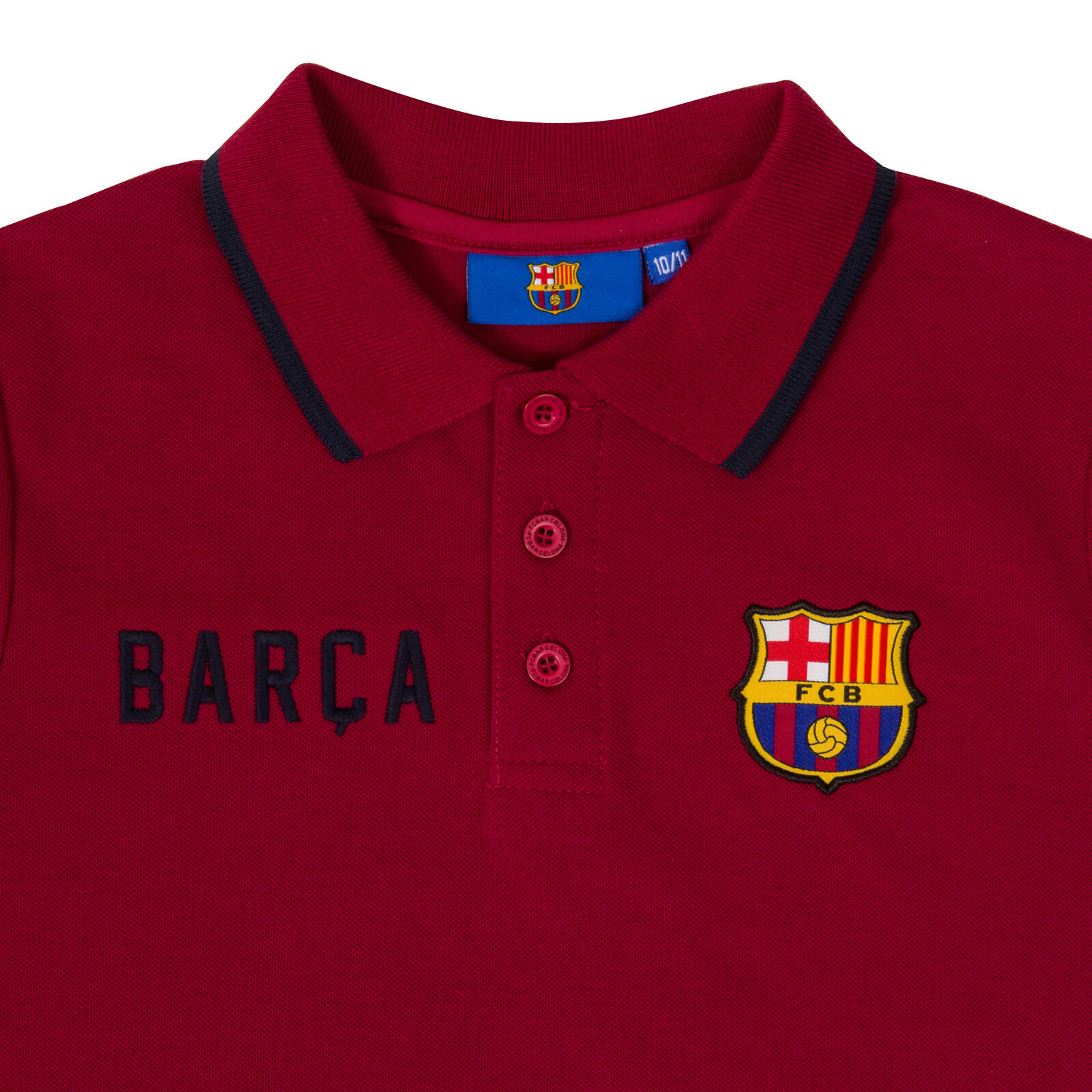 FC Barcelona Boys Polo Shirt Crest Kids OFFICIAL Football Gift 4/6