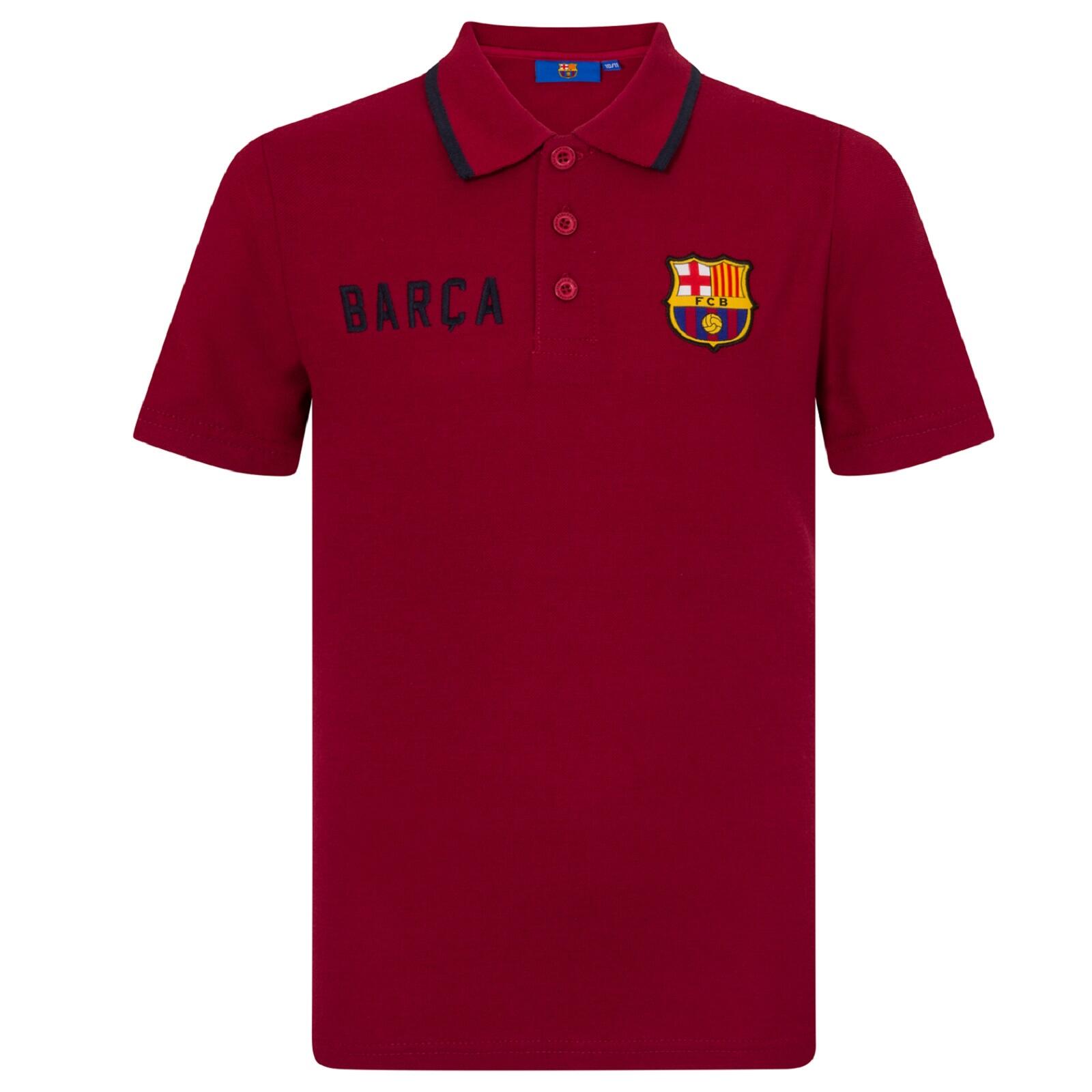 FC Barcelona Boys Polo Shirt Crest Kids OFFICIAL Football Gift 1/6