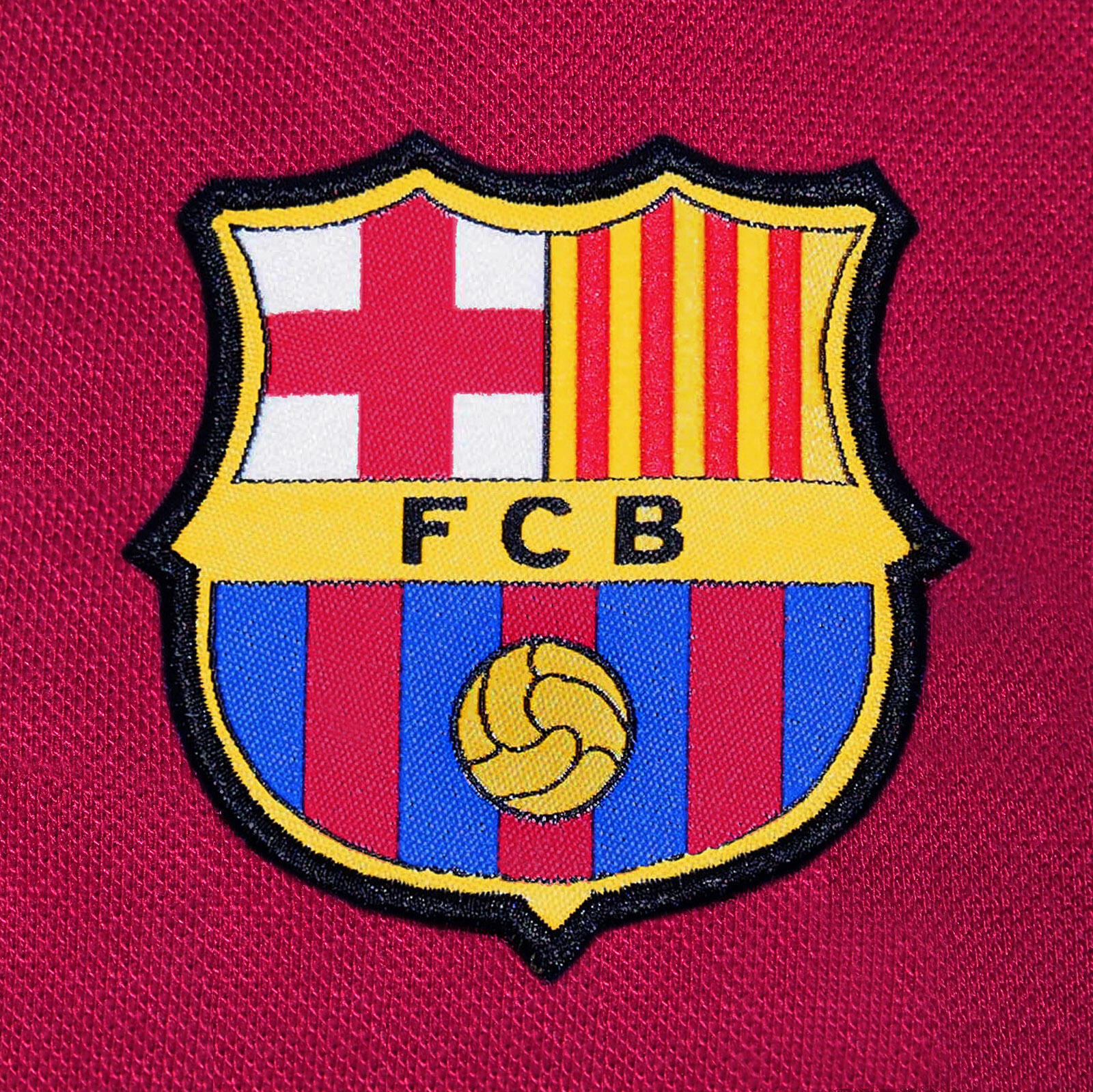FC Barcelona Mens Polo Shirt Crest OFFICIAL Football Gift 3/4