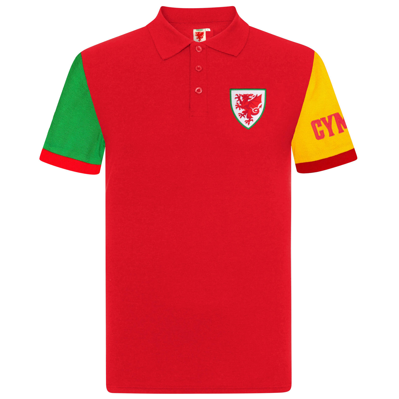 FA WALES Wales Cymru Mens Polo Shirt Crest FAW OFFICIAL Football Gift