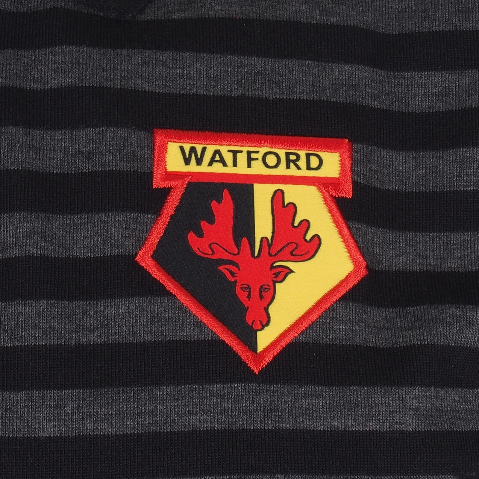 Watford FC Mens Polo Shirt Striped Marl Yarn Dye OFFICIAL Football Gift 2/2
