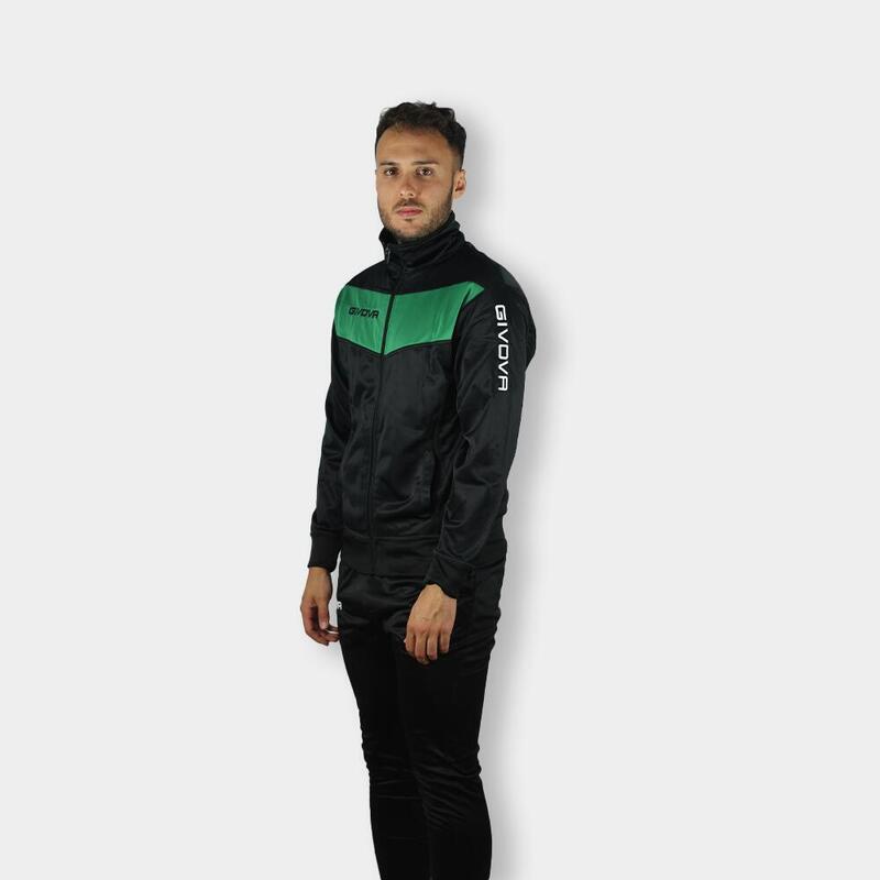 Chandal Visa 4S Negro/Verde Poliéster