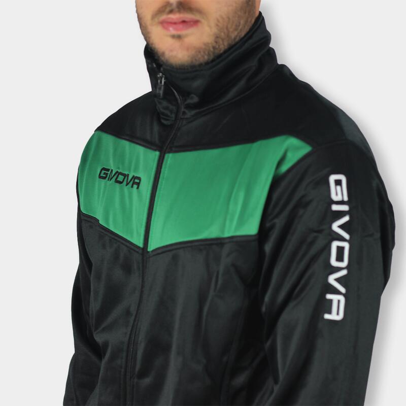 Chandal Visa 4S Negro/Verde Poliéster