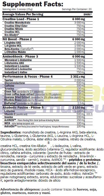 Myocell 5-Phase - 500g Lima Citron de Amix Muscle Core 5/5