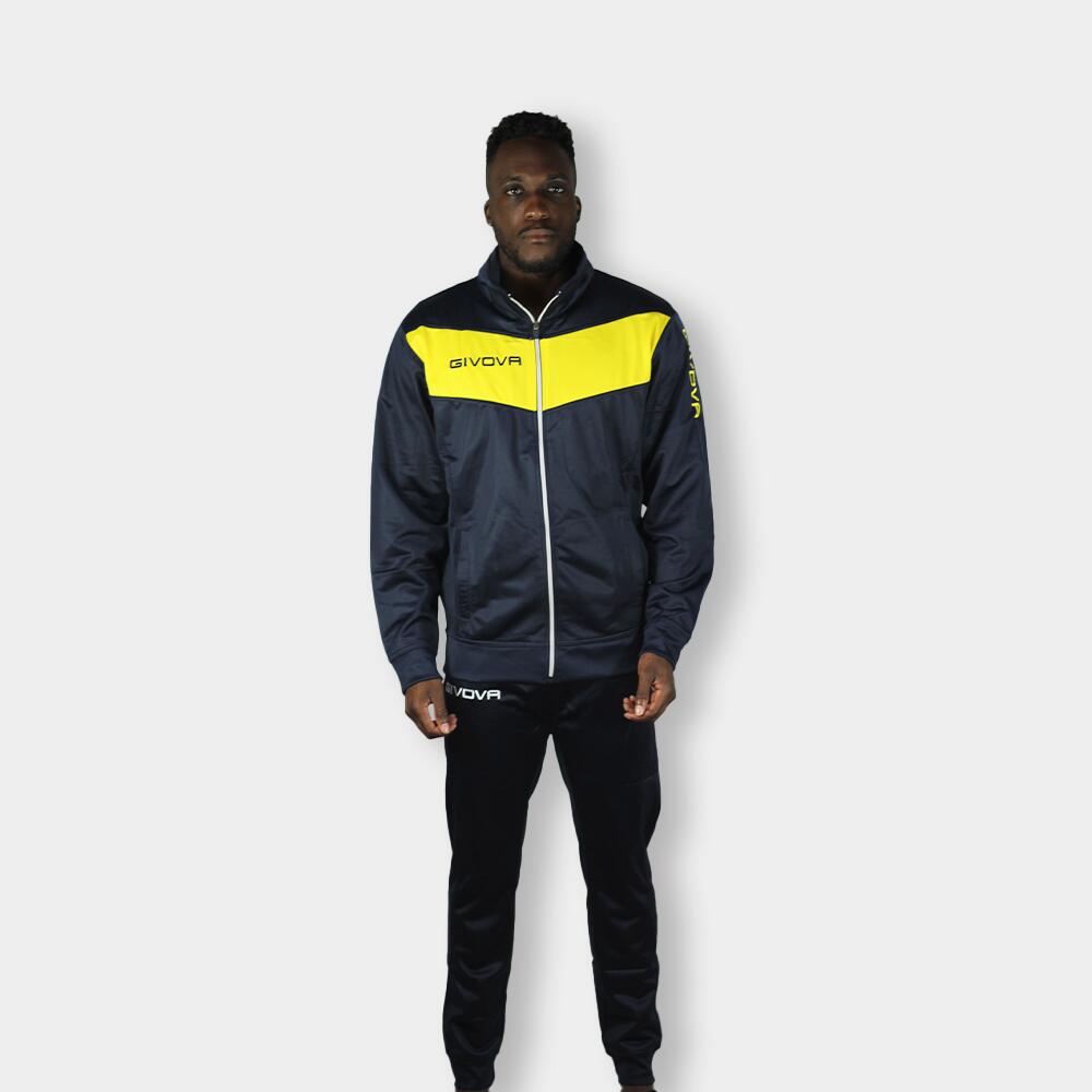 azul marino oscuro / amarillo