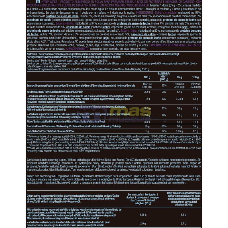 Gainers | Hyper mass (6.8kg) | Morango