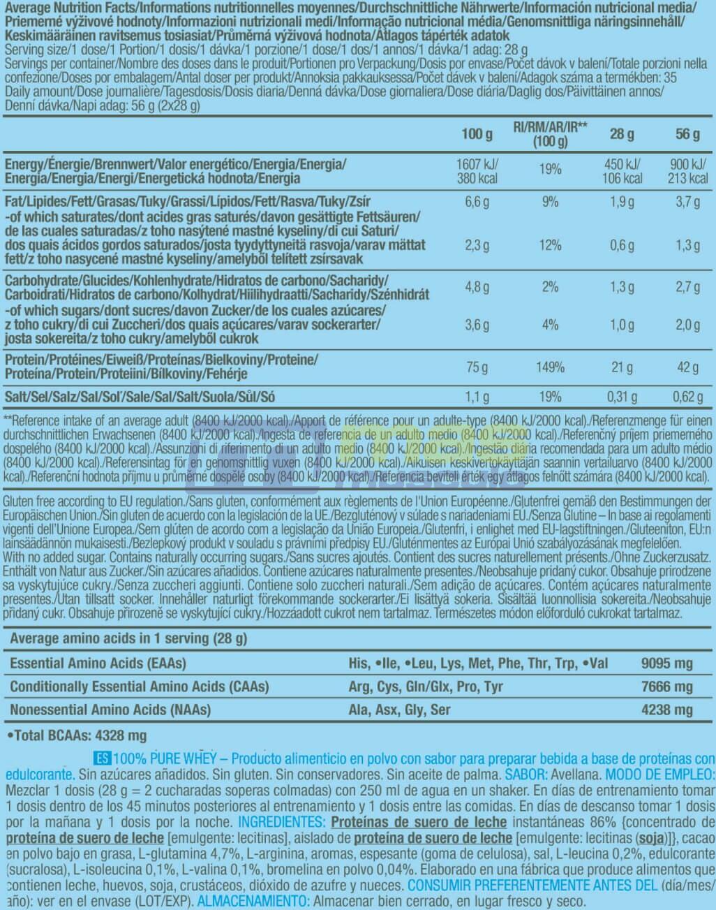 100% Pure Whey - 1kg Noisette de Biotech USA 5/5