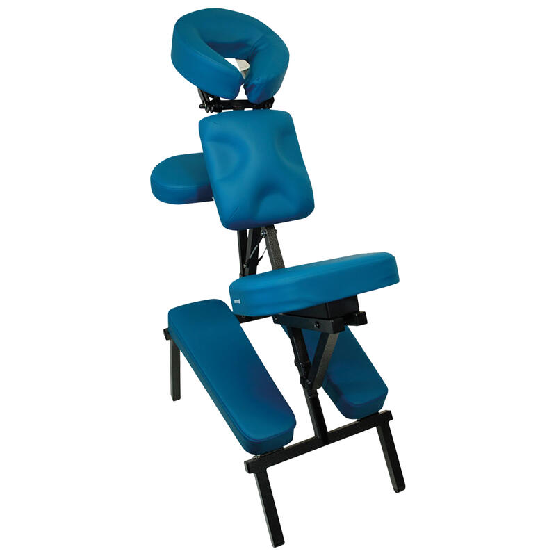 Siège de massage pliable, réglable & portable - Bleu caraïbes