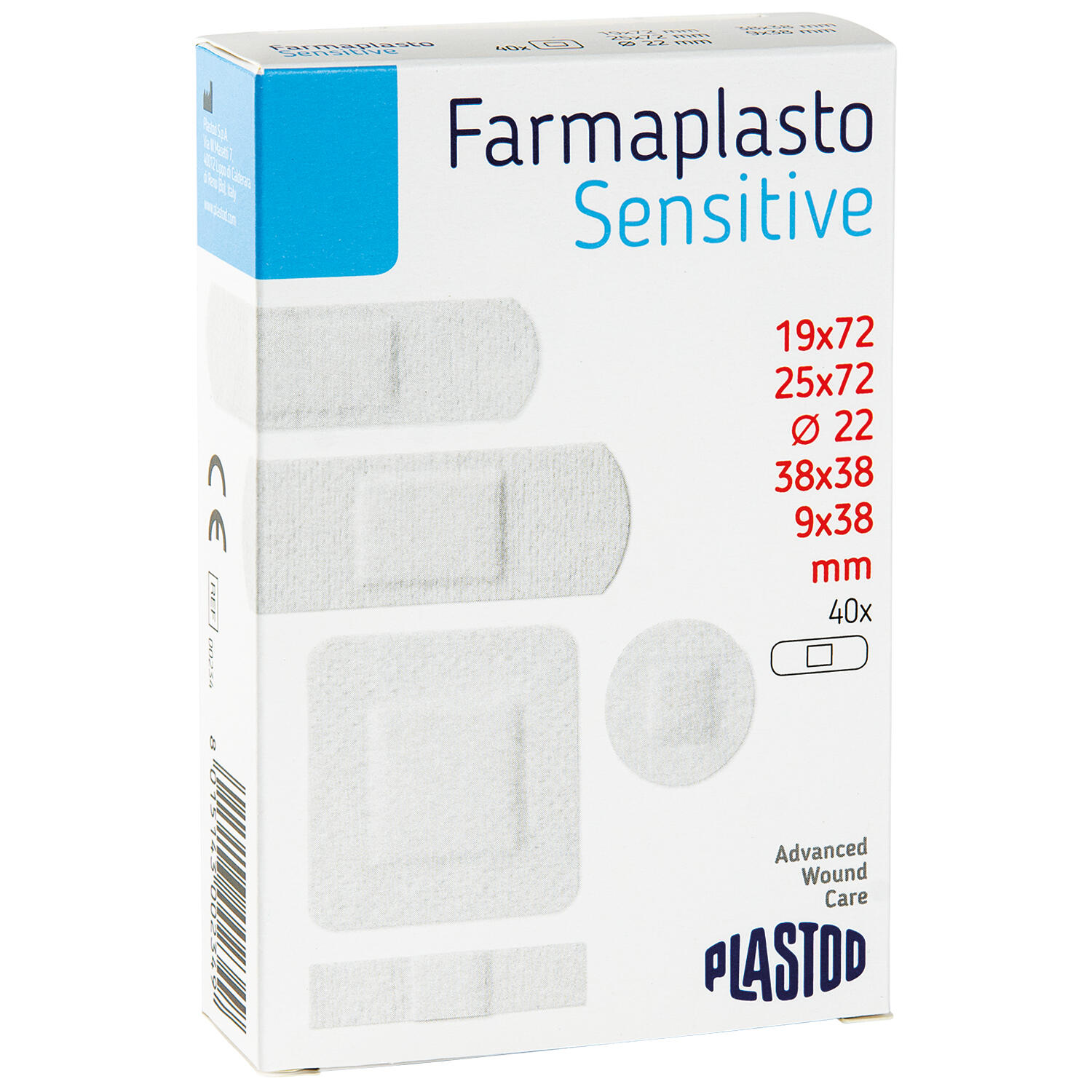Pansements en non-tissé blanc - Boîte de 40 1/2