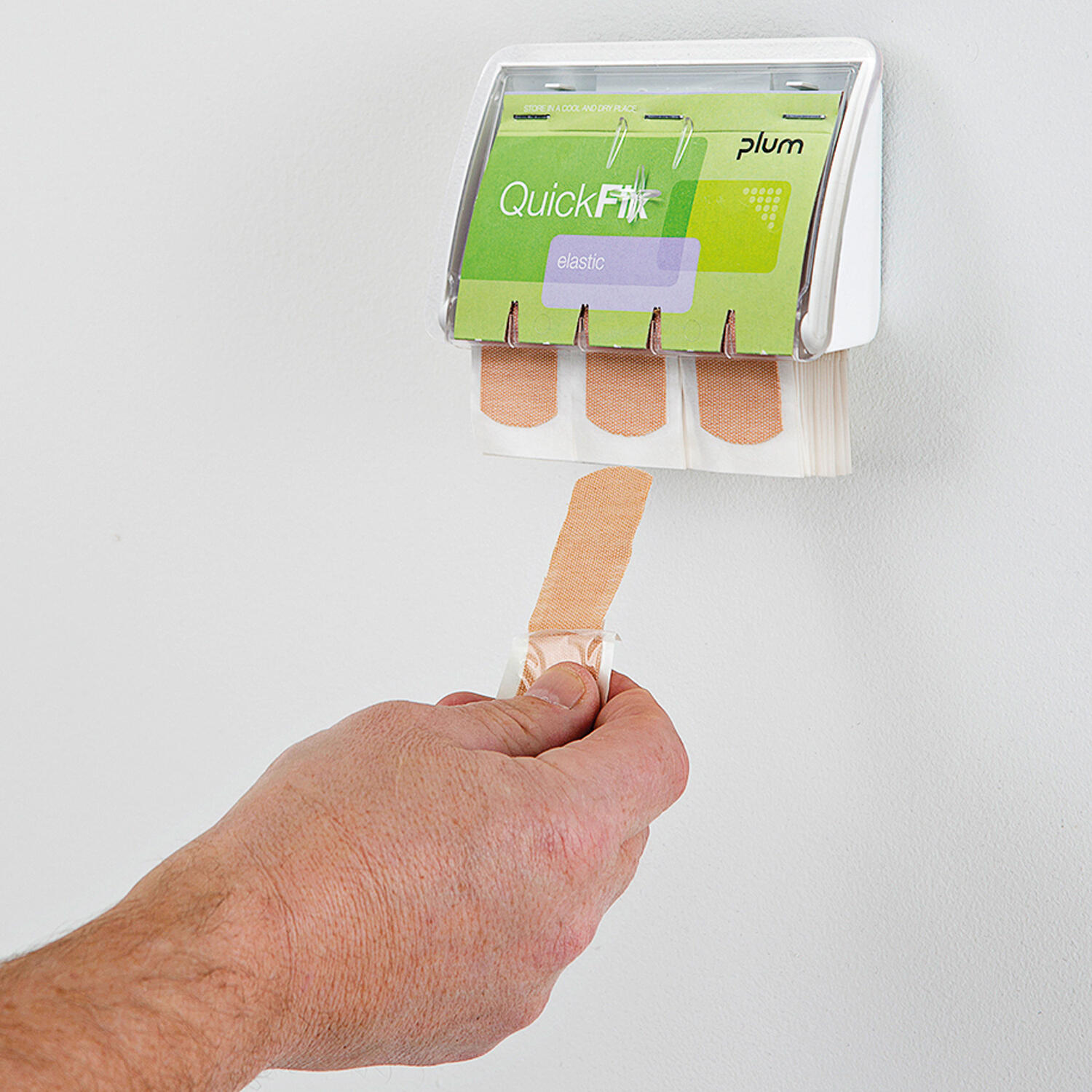 Distributeur de pansements - Garni de 45 pansements transparent 2/2