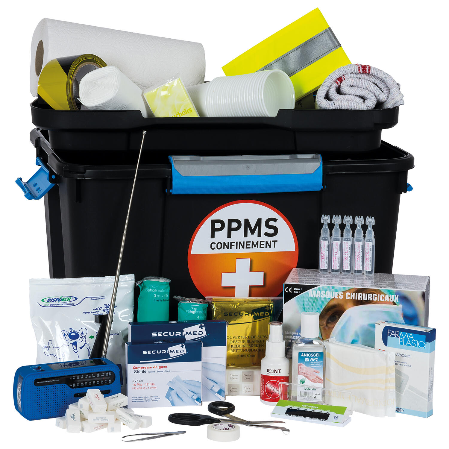 Mallette de secours PPMS pour 50 personnes 274 pièces 1/2