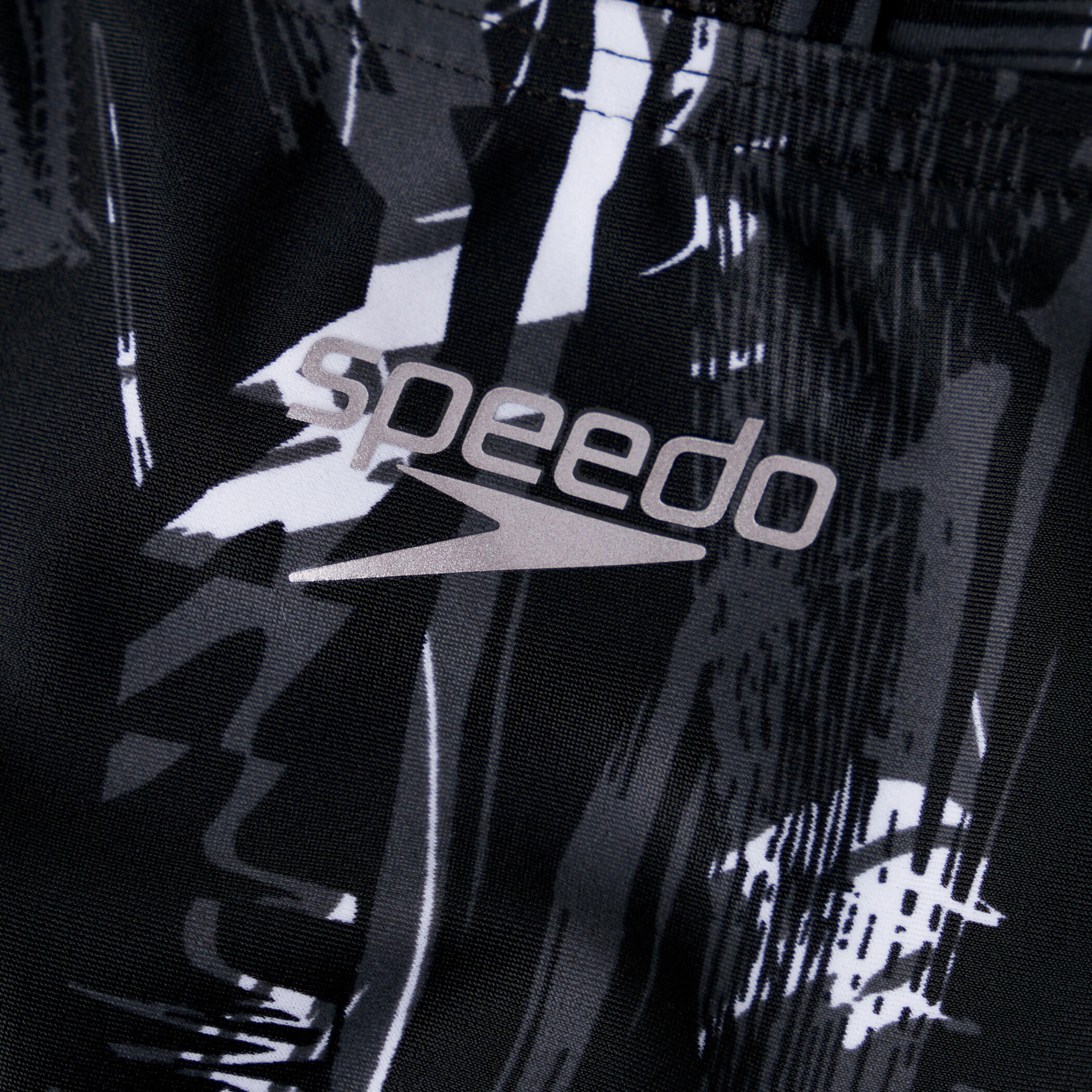 Maiô Speedo Allover Rippleback - Preto/ Cinza-escuro EUA/ Branco - Tamanho 32 7/7