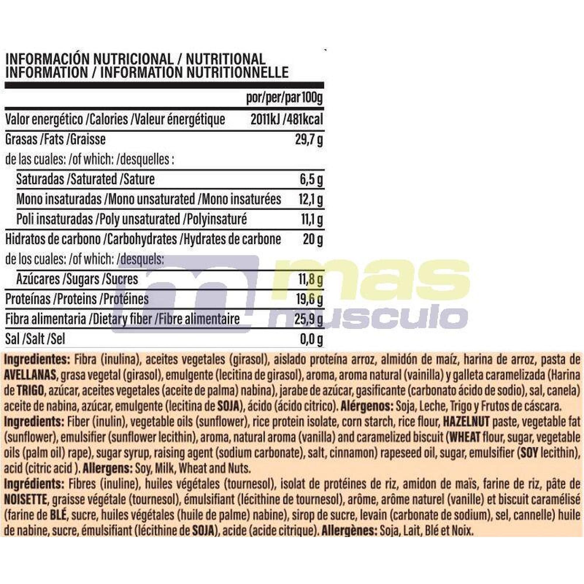 Natillas energéticas Life Pro Healthy Protein Cream White Choco Speculoos 250g