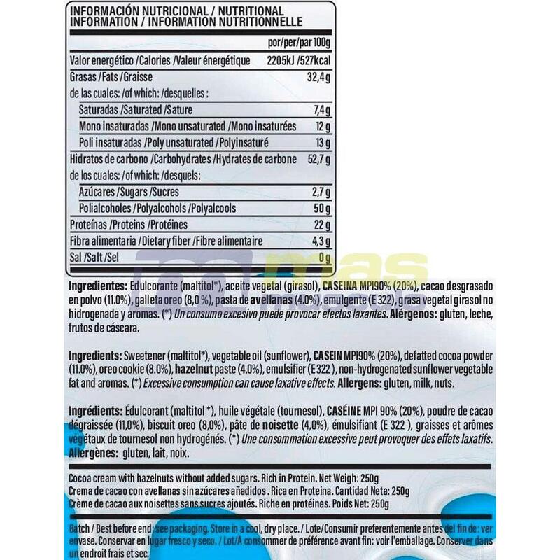 Natillas energéticas Life Pro Fit Food Protein Cream Black Cookies 250g