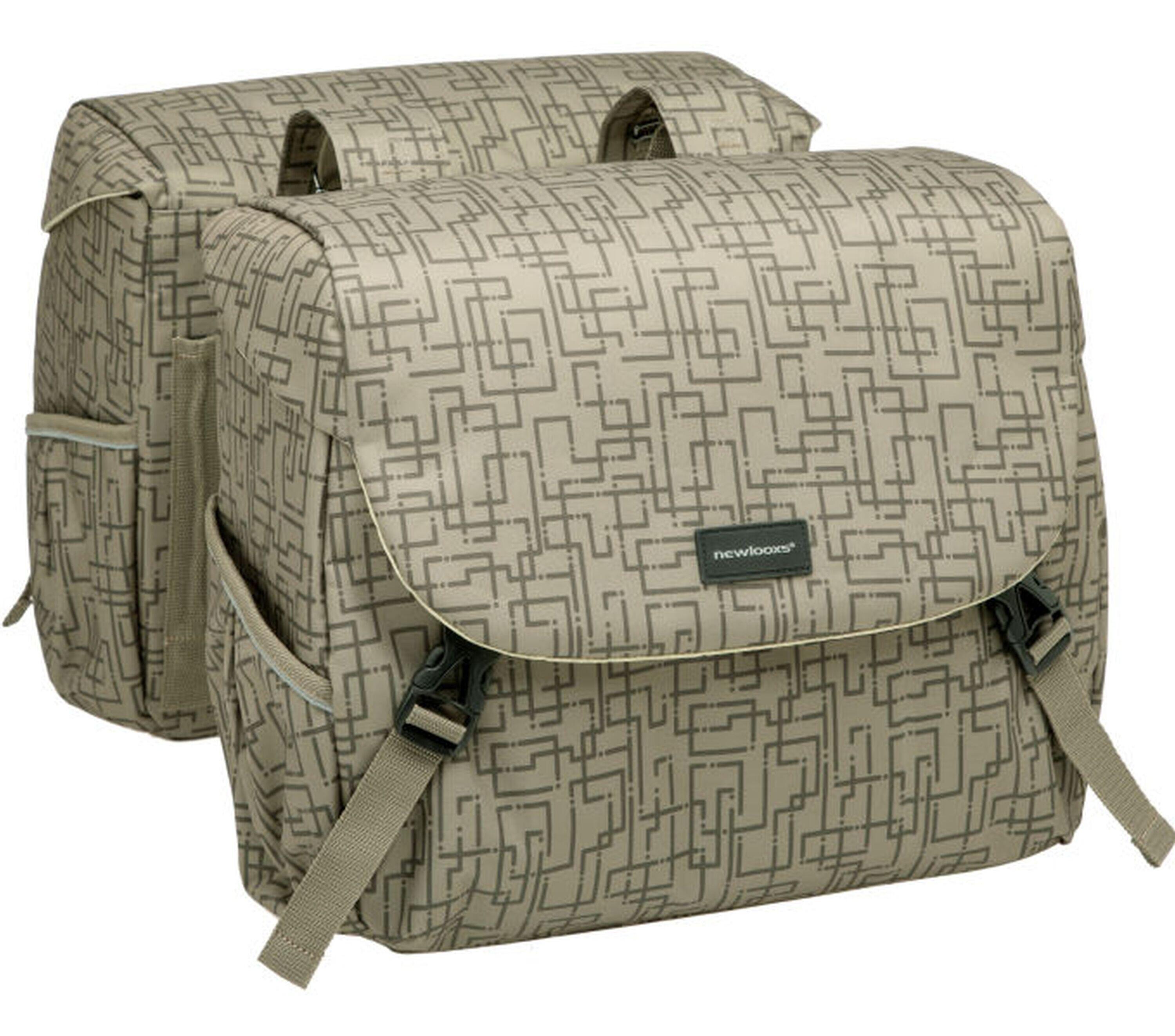 NEW LOOXS NEW LOOXS Dubbele fietstase Mondi Joy Double Ivy, Walnut