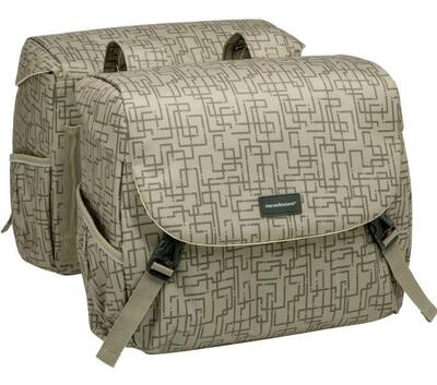 Dubbele fietstase mondi joy double ivy. walnut