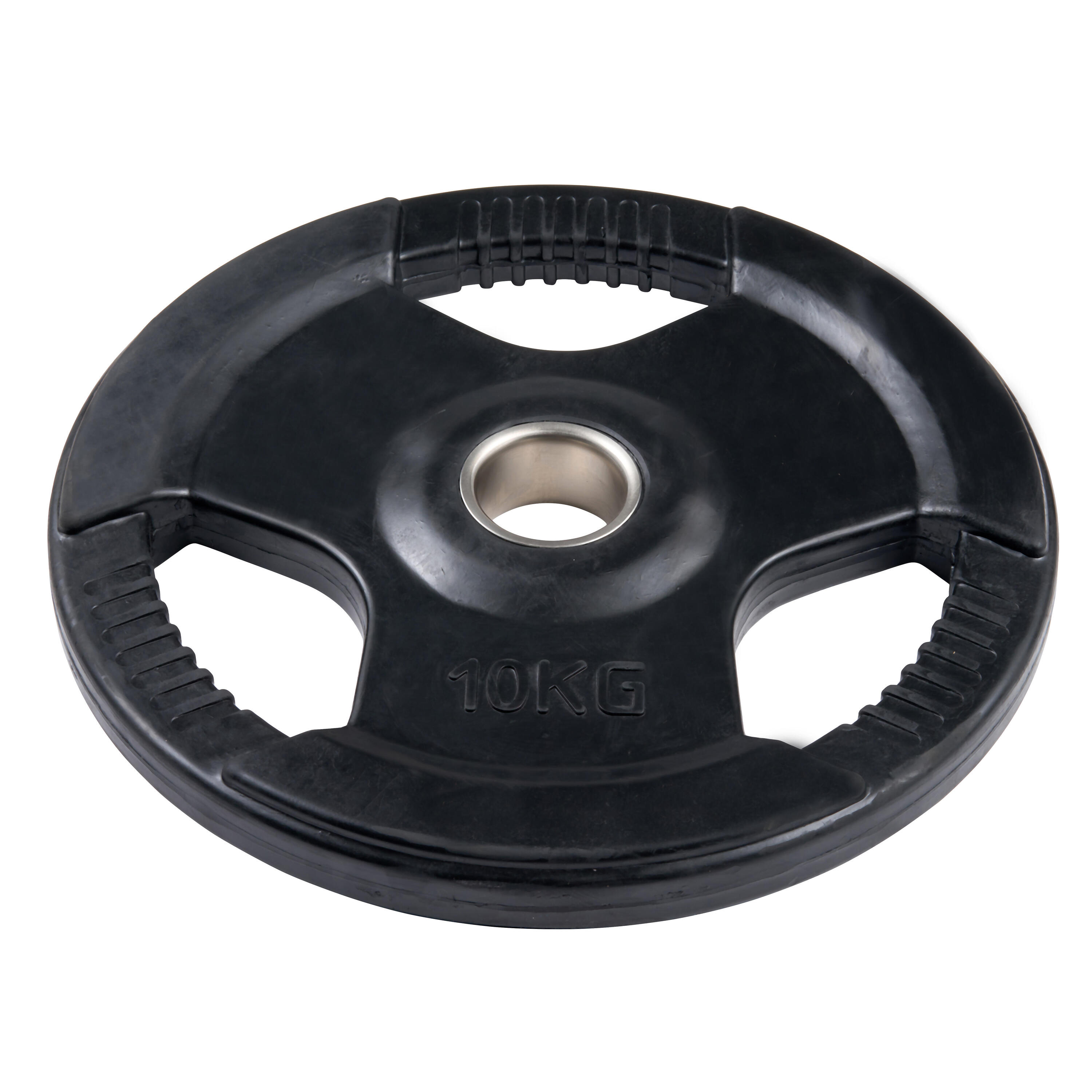 Disco pesi Gara, gommato, 50 mm 10 kg Gewichtheben Unisex 3/4